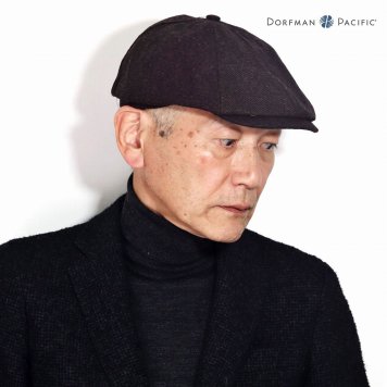 ツイード ハンチング メンズ 紳士 帽子 キャスケット ウール キャスハンチング ヘリンボーン 冬 防寒 保温 アイビーキャップ 父の日 ギフト 男性 誕生日 プレゼント ラッピング