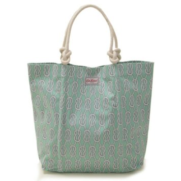 キャスキッドソン Cath Kidston バッグ トートバッグ ショルダーバッグ 755023 Plugged Reverse Coated Tote プラグド リバース コーティッド トート Jade Green Sailors Knot グリーン系マルチ