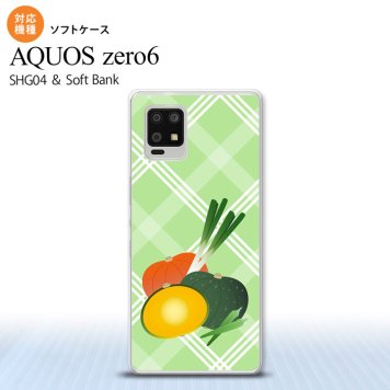 SHG04 SHG04 ZERO6 AQUOS zero6 スマホケース ソフトケース ベジタブル カボチャ 緑 メンズ レディース nk-zero6-tp665