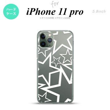 iPhone11Pro iPhone11 Pro スマホケース ハードケース 星 クリア 白 メンズ レディース nk-i11p-1117