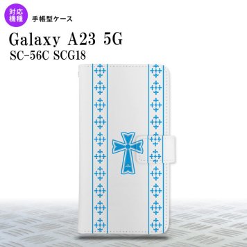 Galaxy A23 GalaxyA23 手帳型スマホケース カバー ゴシック クリア 水色 2022年 10月発売 nk-004s-a23-dr1006