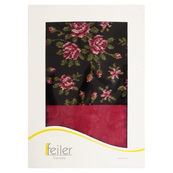 純正ボックス付 フェイラー バスタオル FEILER 150cm×75cm MIRIAM CHERRY ミリアム ブラック×チェリー 誕生日 結婚祝い 結婚式 バレンタイン 高級 ホワイトデー 父の日 母の日 即日発送