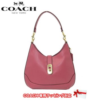 コーチ アウトレット COACH ショルダーバッグ F48635 ペブルド レザー アンバー ホーボー IMLJV(ストロベリー)【RCP】【楽天カード分割】
