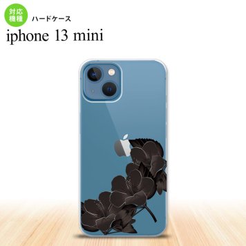 iPhone13mini iPhone13 mini ケース ハードケース ハイビスカス B 黒  nk-i13m-084