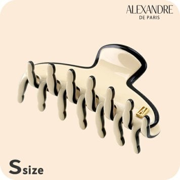 アレクサンドル ドゥ パリ ヘアクリップ レディース ブランド ALEXANDRE DE PARIS リズレSクリップ ACCS-16161-02-S ベージュ ブラック
