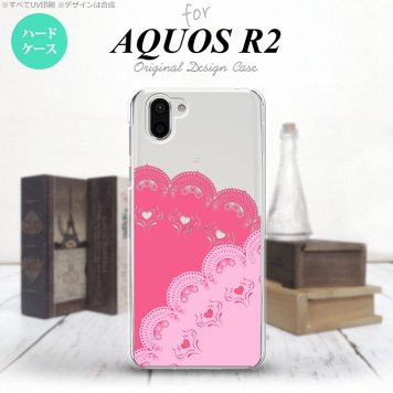 AQUOS R2 アクオス アール2 SH-03K SHV42 専用 スマホケース カバー ハードケース レース(B) ピンク nk-r2-727[スマホ,スマホケース,スマホカバー,ケース,カバー,ジャケット]