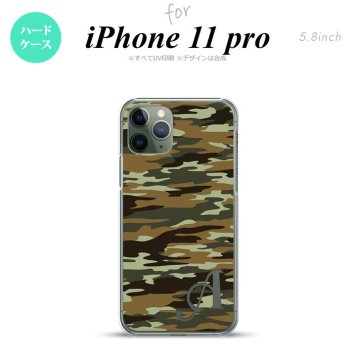 iPhone11Pro iPhone11 Pro スマホケース ハードケース タイガー 迷彩 B 緑 +アルファベット メンズ レディース nk-i11p-1173i