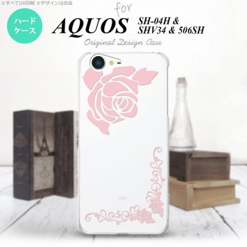 【SH04H】【スマホケース/スマホカバー】【アクオス ゼータ】SH04H スマホケース AQUOS ZETA SH04H カバー アクオス ゼータ バラA クリア×ピンク nk-sh04h-1067【メール便送料無料】