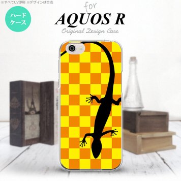 【SH03J】【スマホケース/スマホカバー】【アクオス R】SH03J スマホケース AQUOS R SH-03J カバー アクオス R トカゲ 黄 nk-sh03j-861【メール便送料無料】