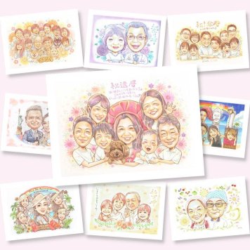 還暦の記念に、似顔絵という形に残る贈り物を。下書き確認あり。修正無料で納得の表情になるまで調整します。 プレゼント 還暦 似顔絵 ギフト 手描き 贈り物 名入れ 還暦 記念 お祝い 誕生日 大人数 祖父 おばあちゃん 祖母 おじいちゃん 修正無料 下書き確認 名入れ 似てる 実績多数 一生もの かわいい 一生もの 長寿 傘寿 還暦 米寿祝い 長寿祝い クリスマス オーダーメイド 大量注文 色紙