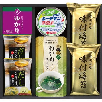 和匠膳 バラエティセット [26-2904-021] YU-25 有明海産味付海苔 フリーズドライたまごスープ シーチキン ゆかり わかめスープ 詰め合わせ グルメ 食品 常温 保存食 非常食 惣菜セット 内祝い お返し お祝い ギフト 贈り物 プレゼント