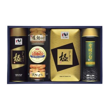 【ギフト対応無料】お歳暮 ニコニコのり 海苔・茶漬け・缶詰・瓶詰詰合せ (MB-50R) ※送料無料(北海道・沖縄は除く)