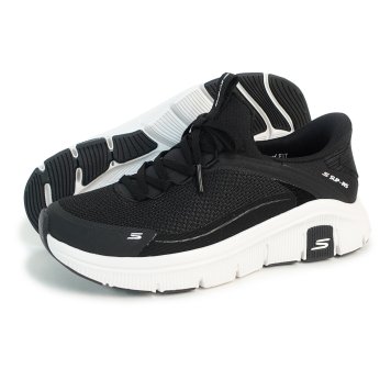 SKECHERS スケッチャーズ スニーカー レディース スリップインズ リラックスドフィット フレックス 150892 BKW ブラック/ホワイト