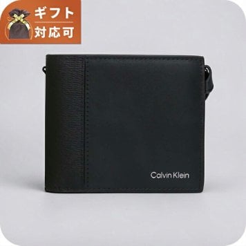 カルバンクライン CALVIN KLEIN REFINED MIX BILLFOLD WITH COIN 二つ折り財布 二折財布 lv04d1304g-ub1 メンズ BLACK