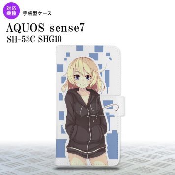 sense7 sense7 手帳型スマホケース カバー 女の子 キャラ 青 2022年 11月発売 nk-004s-sens7-dr1325