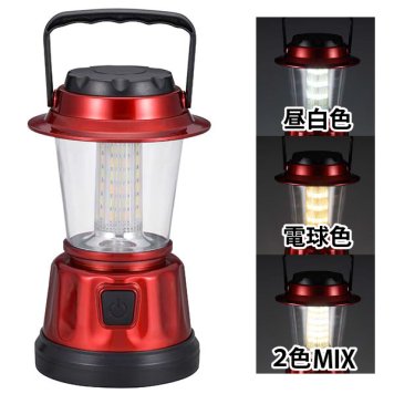 オーム電機 【選べる光色3モード】LEDミニランタン(単3×4本使用) LN-M15A6-R