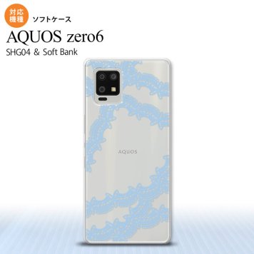 SHG04 SHG04 ZERO6 AQUOS zero6 スマホケース ソフトケース レース 帯 B 水色 メンズ レディース nk-zero6-tp1101