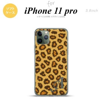 iPhone11Pro iPhone11 Pro スマホケース ソフトケース 豹柄 A 茶 +アルファベット メンズ レディース nk-i11p-tp025i