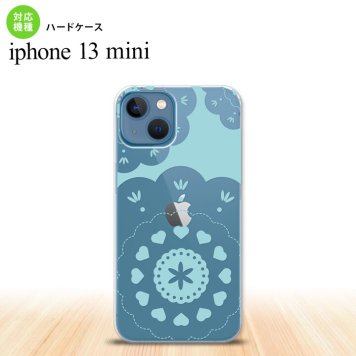 iPhone13mini iPhone13 mini ケース ハードケース レース クリア 緑  nk-i13m-1483