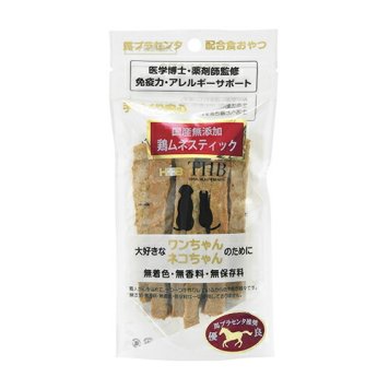 THB 馬プラセンタ配合おやつ 鶏ムネスティック 40g 国産 無添加 犬 猫 トリーツ