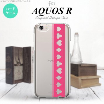 【SH03J】【スマホケース/スマホカバー】【アクオス R】SH03J スマホケース AQUOS R SH-03J カバー アクオス R トランプ(帯) ピンク×クリア nk-sh03j-530【メール便送料無料】