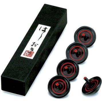 コマ箸置　黒（5ヶ入） インテリア 漆器 盆 カタログギフト 景品 粗品
