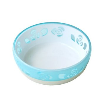 ペッツルート おいしく見えるニャン食器 ミニ ブルーローズ ブルー 150ml 犬用品/ペットグッズ/ペット用品