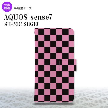 sense7 sense7 手帳型スマホケース カバー スクエア 黒 ピンク 2022年 11月発売 nk-004s-sens7-dr762