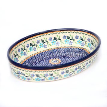 [Zaklady Ceramiczne Boleslawiec/ザクワディ ボレスワヴィエツ陶器]グラタン皿(オーバル)-1154 ポーリッシュポタリー ポーランド陶器/ポーランド 食器 陶器 オーブンウェア おしゃれ エコ 脱プラ SDGs