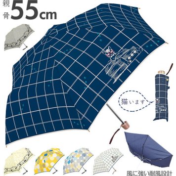折りたたみ傘 軽量 通販 傘 折りたたみ レディース 55cm 6本骨 グラスファイバー骨 丈夫 折れにくい 耐風 強風対応 かわいい おしゃれ コンパクト 軽い 通学 通勤 キッズ 子ども 猫 ねこ 手開き 手動 安全ろくろ付き 雨傘 折り畳み 雨具 レイングッズ