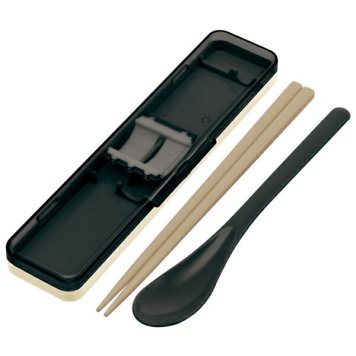 レトロフレンチカラー(ブラック) 抗菌食洗機対応音のならないコンビセット ※送料無料(ポスト投函)
