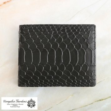 青木鞄 COMPLEX GARDENS 二つ折り財布 小銭入れあり 竜樹 ブラック