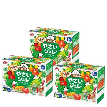 【 送料無料 】 森永乳業  （ 1歳から ） 1食分の！ やさいジュレ 2種 6個入りパック まとめ買い