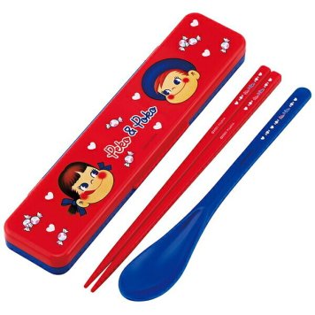 ペコちゃん 抗菌音のならないコンビセット 箸18cm ※送料無料(ポスト投函)