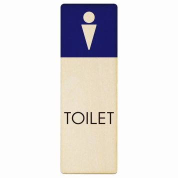 トイレ プレート 木製 男 D1 長方形 縦書き 9x27cm ドア サインステッカー ピクトサイン トイレマーク表示 案内 注意 施設 御手洗 TOILET おしゃれ シンプル 安全対策