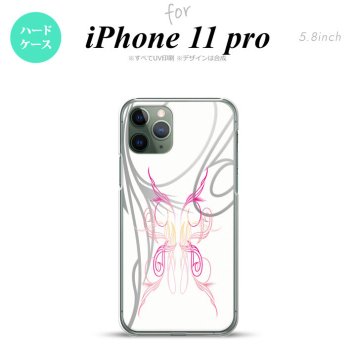 iPhone11Pro iPhone11 Pro スマホケース ハードケース ピンスト 白 ピンク メンズ レディース nk-i11p-1246