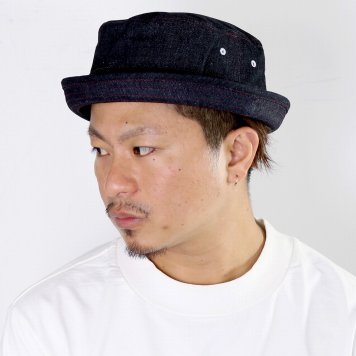 RUBEN ハット 帽子 デニム ポークパイハット メンズ 秋冬 ルーベン 春 夏 大きいサイズ 62cm シンプル カジュアル デニム小物 デニムハット ユニセックス ブラックデニム 黒 ブラック プレゼント クリスマス ギフト ラッピング 父の日
