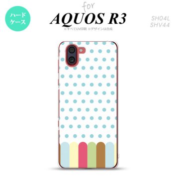 SH-04L SHV44 R3 AQUOS R3 スマホケース カバー クレヨン 青 nk-r3-1433