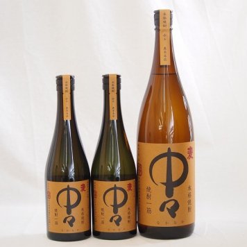 プレミアム麦焼酎中々ファミリー3本セット 中々25度 (宮崎県)720ml×2本　1800ml