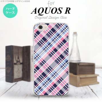 【SH03J】【スマホケース/スマホカバー】【アクオス R】SH03J スマホケース AQUOS R SH-03J カバー アクオス R チェックA ピンク青 nk-sh03j-439【メール便送料無料】