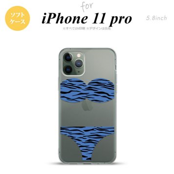 iPhone11Pro iPhone11 Pro スマホケース ソフトケース 虎柄パンツ 青 メンズ レディース nk-i11p-tp571