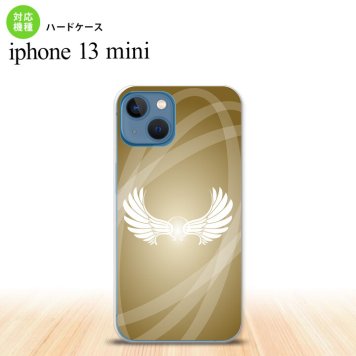 iPhone13mini iPhone13 mini ケース ハードケース 翼 光 ゴールド風  nk-i13m-462