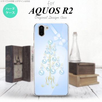 AQUOS R2 アクオス アール2 SH-03K SHV42 専用 スマホケース カバー ハードケース ツリーオブジェ 水色 nk-r2-304[スマホ,スマホケース,スマホカバー,ケース,カバー,ジャケット]