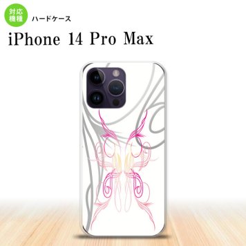 iPhone14 ProMax iPhone14 Pro Max スマホケース 背面ケース ハードケース ピンスト 白 ピンク 2022年 9月発売 nk-i14pm-1246