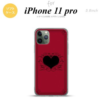 iPhone11Pro iPhone11 Pro スマホケース ソフトケース ハート 飾り 赤 メンズ レディース nk-i11p-tp614