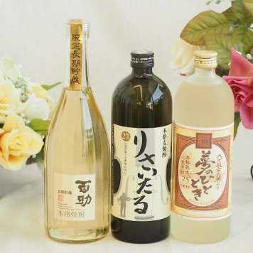 旨味がぎっしり詰まった本格麦焼酎お楽しみ3本セット(熟成麦 夢のひととき25度 りさいたる27度 長期貯蔵麦 百助25度) 720ml×3本