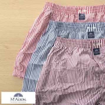McAlson メンズ ボクサー トランクス ストライプ パンツ ショーツ 