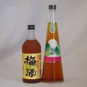 贅沢梅酒2本セット(芋焼酎仕込五代梅酒(鹿児島) 手作り梅酒(宮崎県)) 720ml×2本