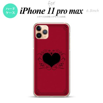 iPhone11ProMax iPhone11pro max スマホケース ハードケース ハート 飾り 赤 メンズ レディース nk-i11pm-614