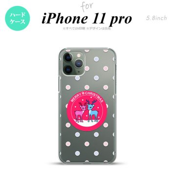 iPhone11Pro iPhone11 Pro スマホケース ハードケース トナカイ ワッペン ピンク メンズ レディース nk-i11p-621